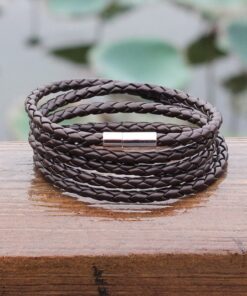 bracelet homme cuir tressé