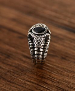 Bague serpent diamant noir