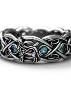 Bague loup viking