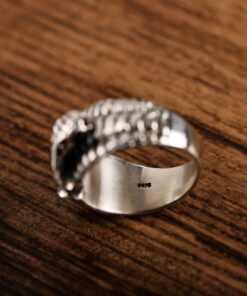 Bague serpent diamant noir
