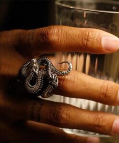 bague serpent argent