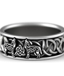 Bague loup viking