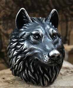 Bague tête de loup