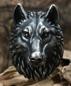 Bague tête de loup