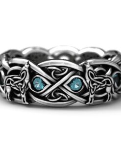 Bague loup viking