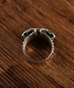 Bague serpent diamant noir
