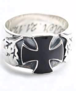 Bague croix argent