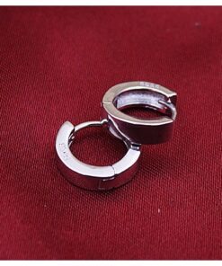 Boucle d'oreille homme anneau argent