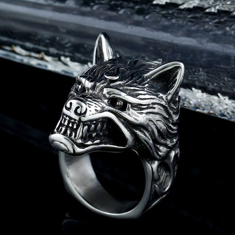 Bague Tête De Tigre Homme - Acier Inoxydable 316L, Style Gothique Biker, Design Animalier