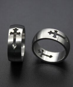 Bague motif croix