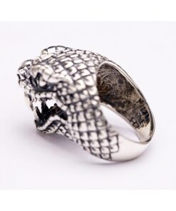 Bague serpent argent homme