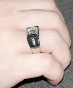 Bague solitaire homme