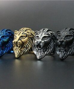 Bague homme tête de lion