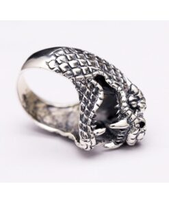 Bague serpent argent homme