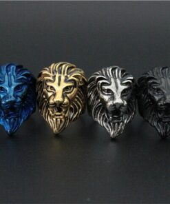 Bague homme tête de lion