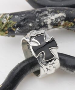 Bague croix argent