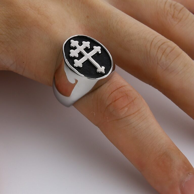 Broche Ancienne Croix De Lorraine Avec Chardon - Argent Sterling - Occasion