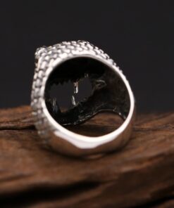 Bague serpent argent homme