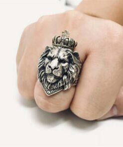 Bague lion homme