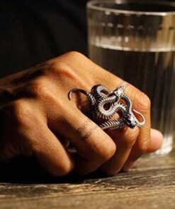 bague serpent argent