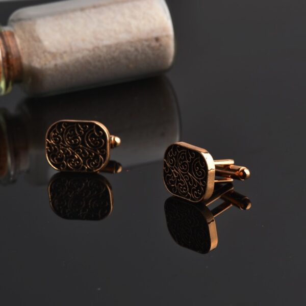Boutons De Manchette Homme Dorés Avec Nacre - Accessoire élégant Pour Chemise, Mariage, Cérémonies