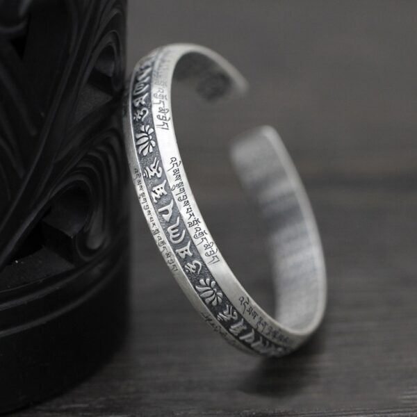 Bracelet tibétain argent