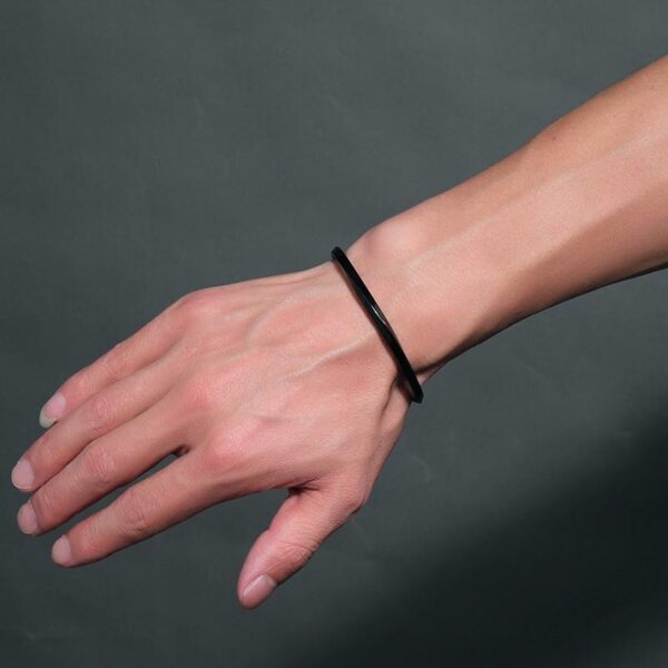 Bracelet jonc acier inoxydable noir