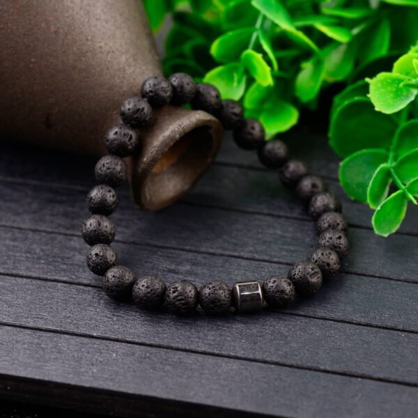 Bracelet homme en pierre de lave