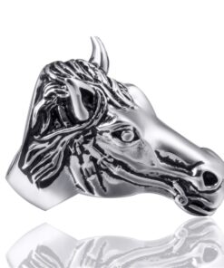 Bague tete de cheval chevalière