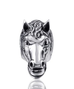 Bague tete de cheval homme