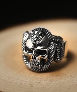 Bague tete de mort argent 925