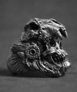 Bague avec crane d'indien