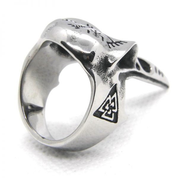 Bague avec crane d'oiseau