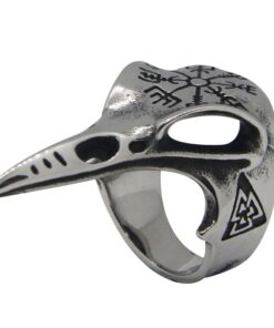 Bague avec crane oiseau