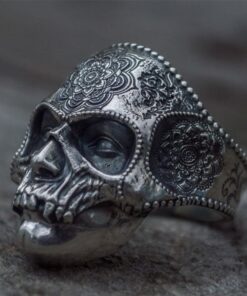 Bague avec tête de mort mexicaine