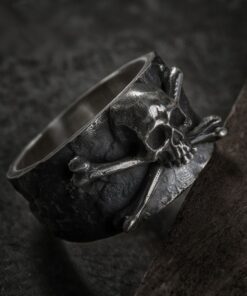 Bague crane homme grise