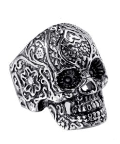 Bague crane mexicain argenté