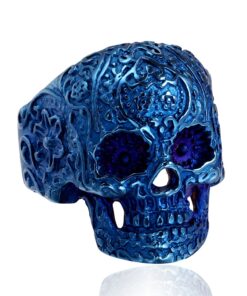 Bague crane mexicain bleu