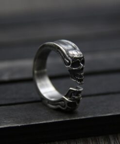 Bague crane pour homme argent