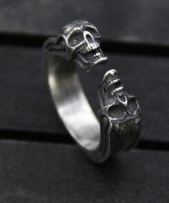 Bague crane pour homme en argent