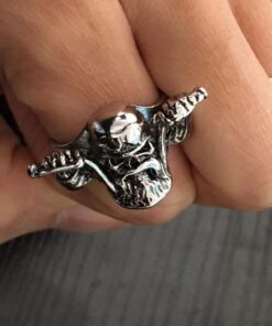 Bague de skull harley davidson
