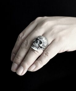 Bague tete de mort acier inoxydable