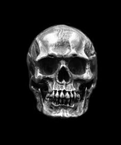 Bague tete de mort acier inoxydable 316L