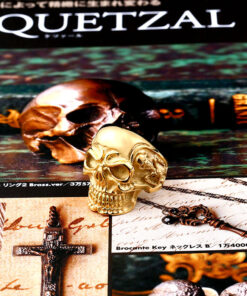 Bague tête de mort couleur or