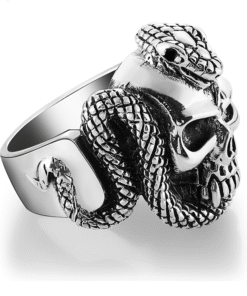 Bague tete de mort en argent 925