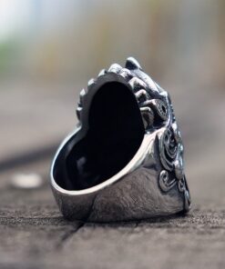 Bague tete de mort haut de gamme acier