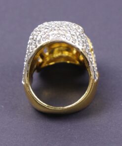 Bague tete de mort strass zircon