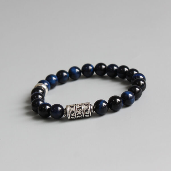 Bracelet perle tibetain bleu