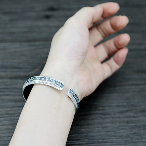 Bracelet tibétain argent