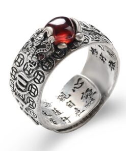 Bague argent tibetaine Pixiu